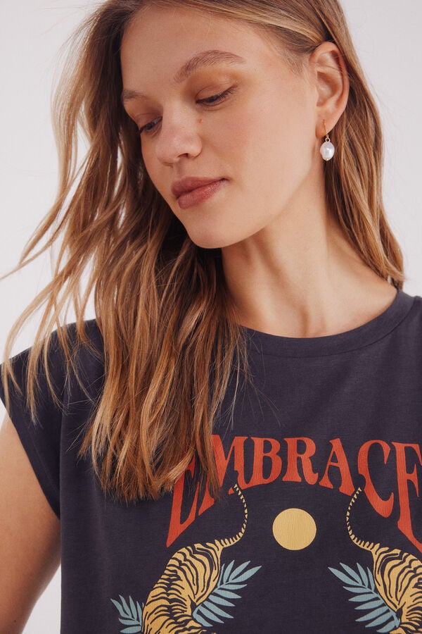Springfield Camisola gráfica  cinzento