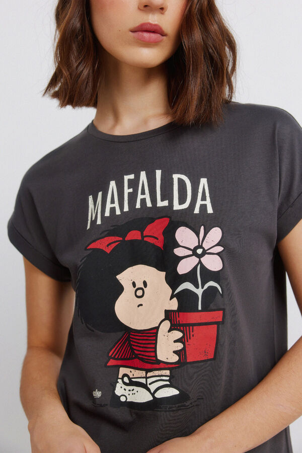 Springfield T-shirt "Mafalda" cinzento