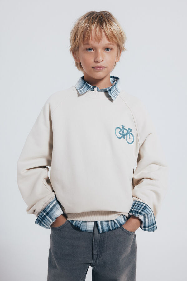 Springfield Kids Sweatshirt infantil capuz para ciclismo estampado