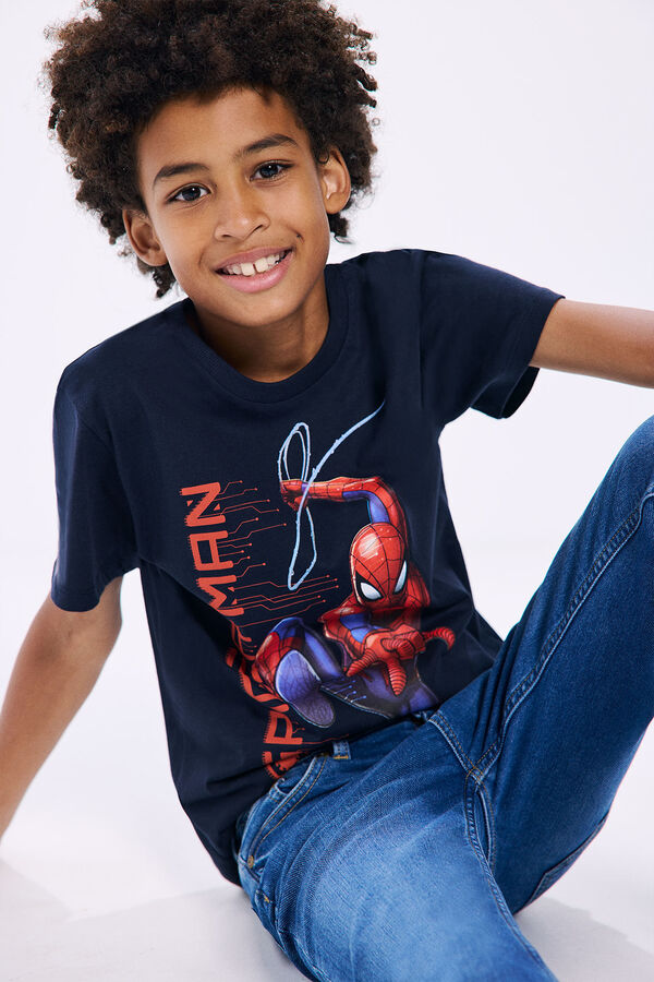 Springfield Camiseta Spiderman niño azul oscuro