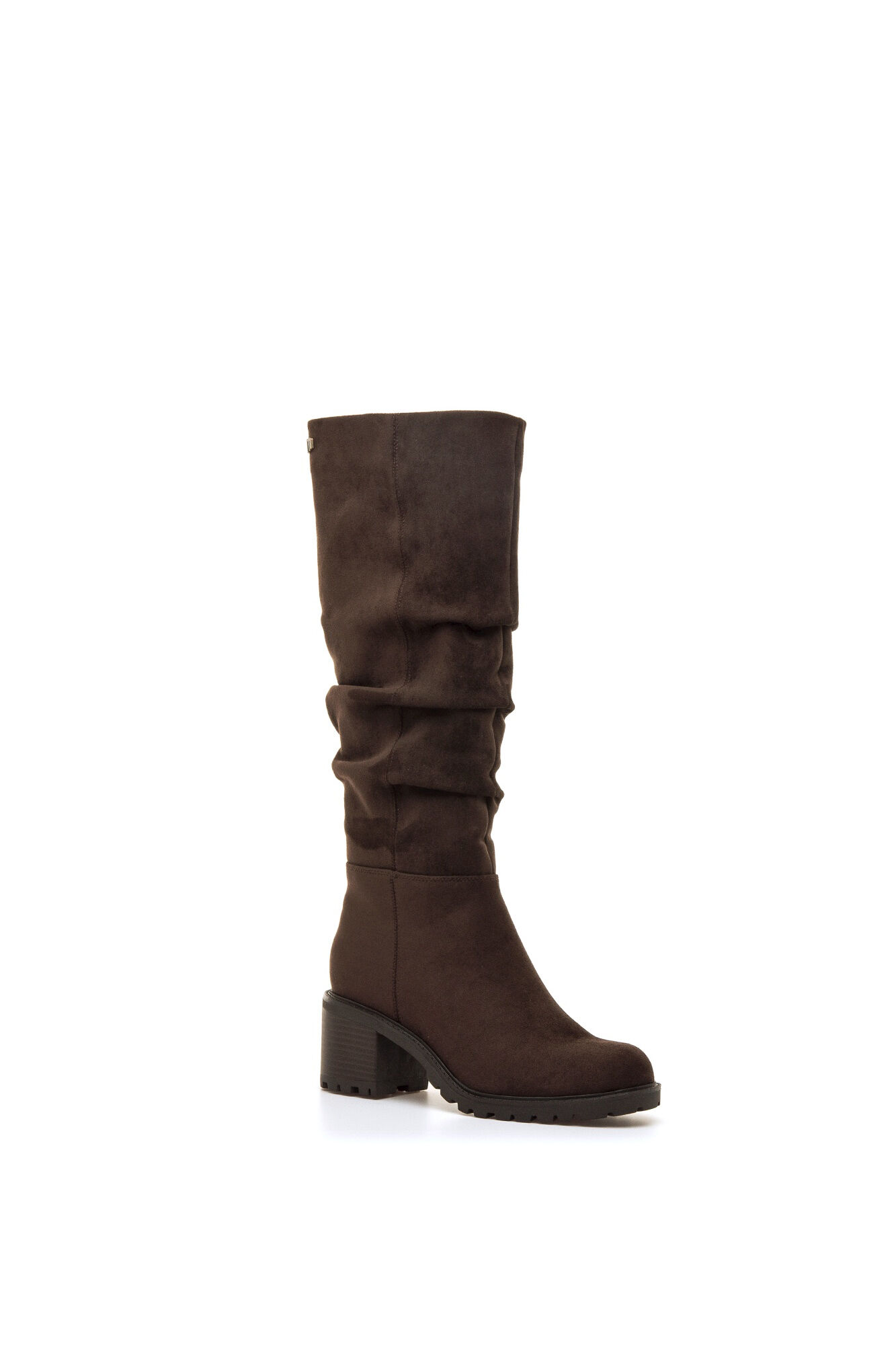 MTNG Botas slouchy de cano alto com sola tratorada