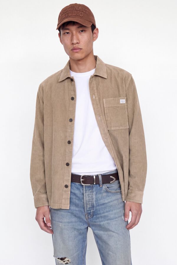 Jack & Jones Sobrecamisa 100% algod&atilde;o cinzento