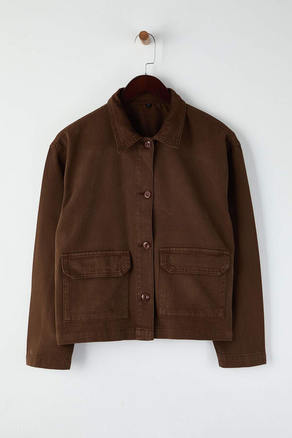 Trendyol Blazer cruzado de trespasse com bot&otilde;es duplos cru