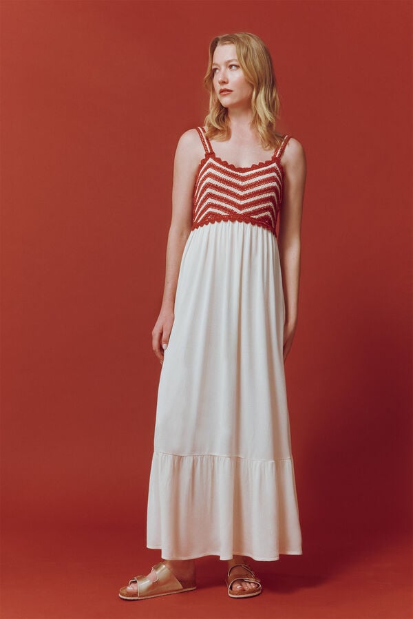 Springfield Mallorca dress nude