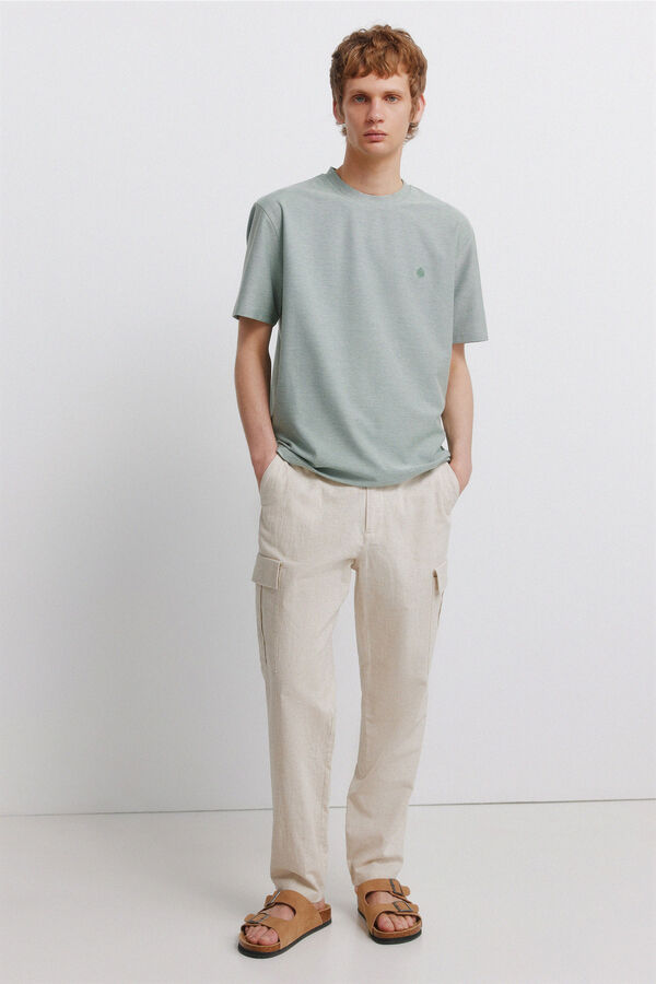 Springfield T-shirt em oxford verde