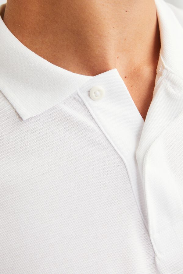 Jack & Jones Polo piqu&eacute; slim branco