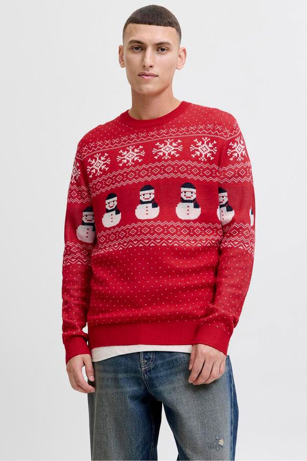 Jack & Jones camisola de natal vermelho