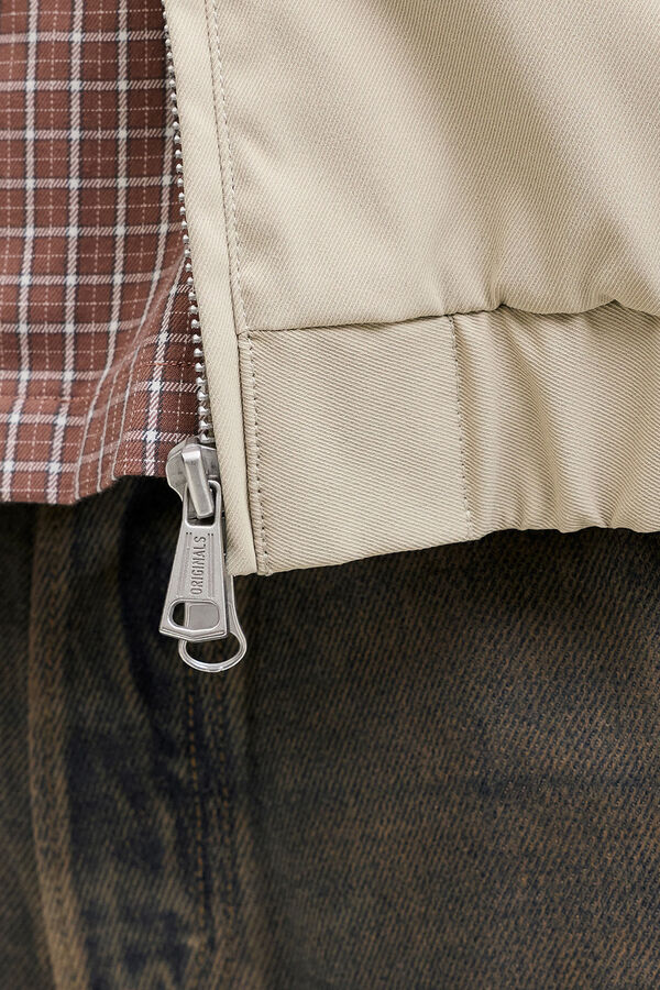 Jack & Jones jaqueta curta b&aacute;sica cinzento