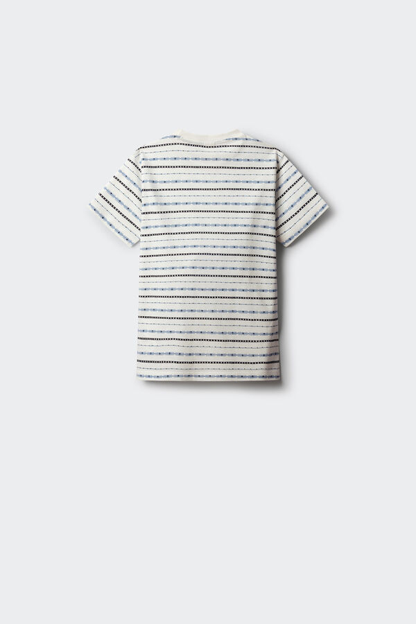 Springfield Kids T-shirt manga curta &eacute;tnica para menino bege