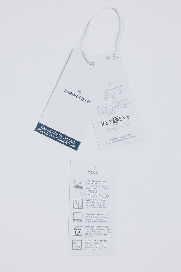 Springfield Blusão técnica acolchoada estampado