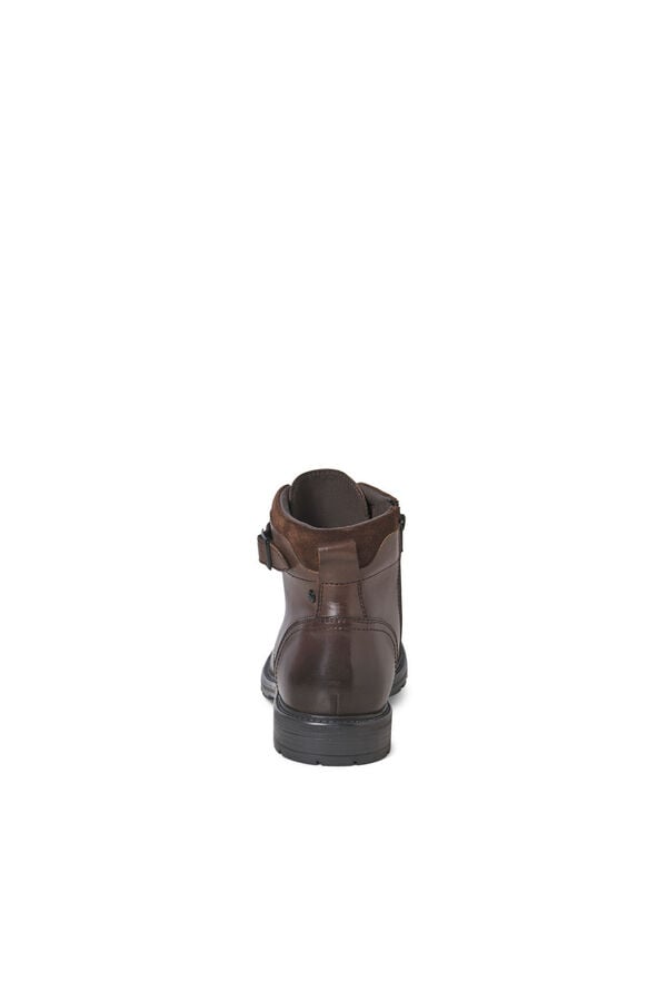 Jack & Jones Botas altas de couro castanho