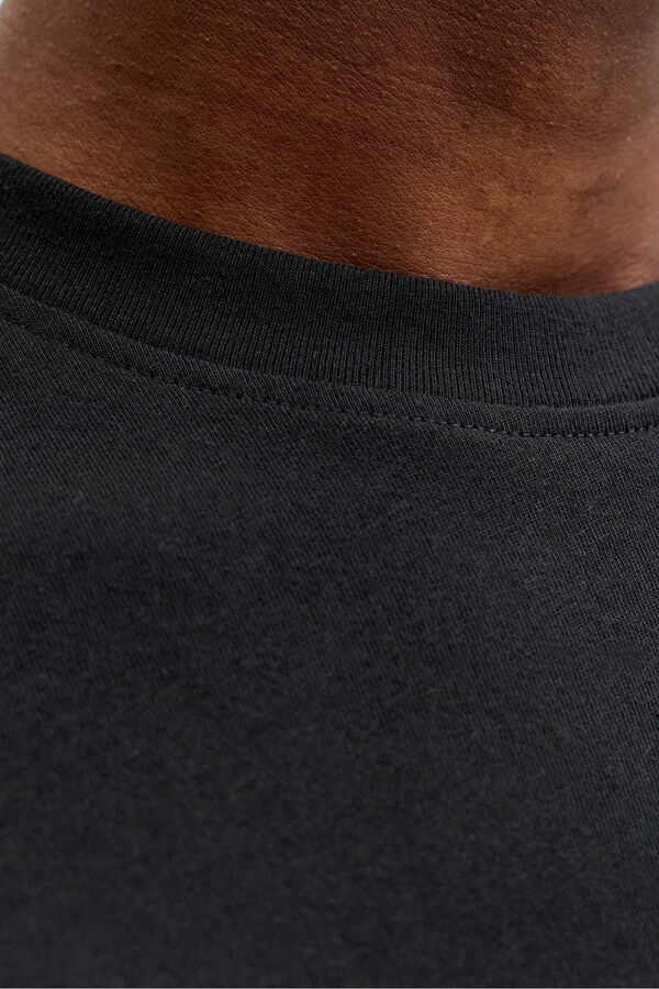 Jack & Jones Camiseta b&aacute;sica com logo preto