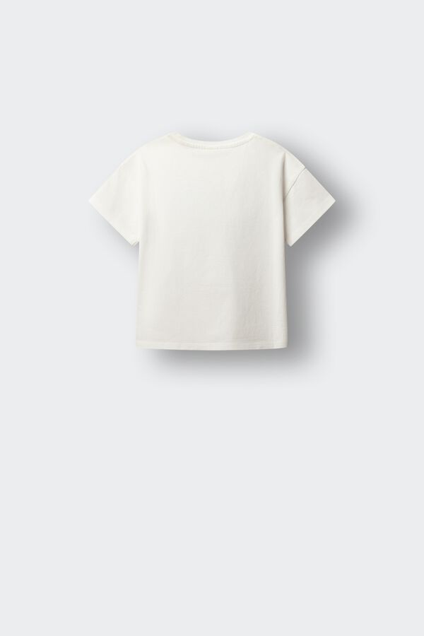 Springfield Kids T-shirt de manga curta estrela menina bege