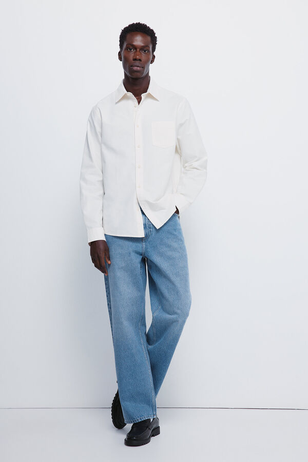 Springfield Camisa Oxford colorida branco