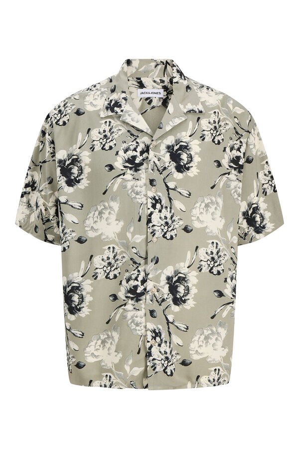 Jack & Jones PLUS Camisa estampada resort cinzento