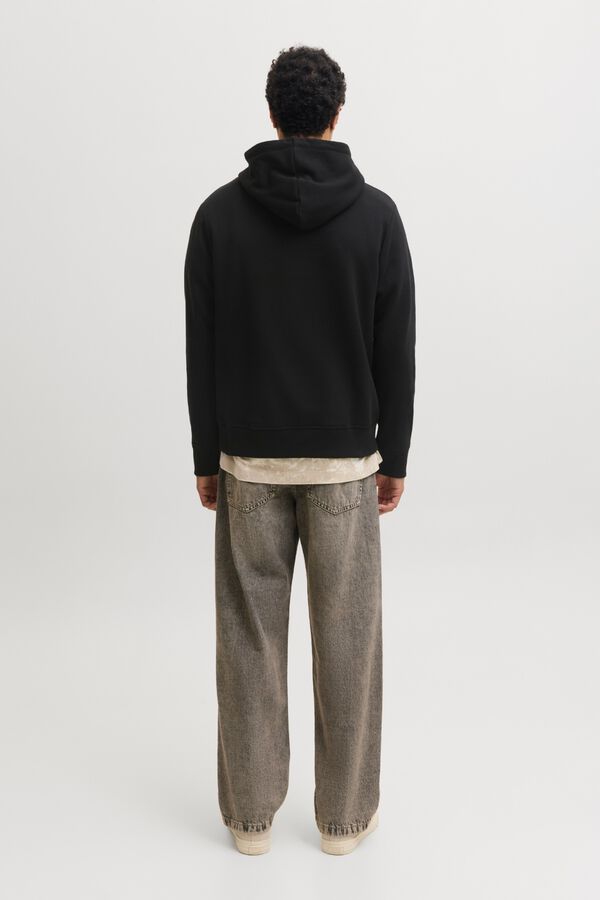 Jack & Jones Sudadera regular con capucha negro