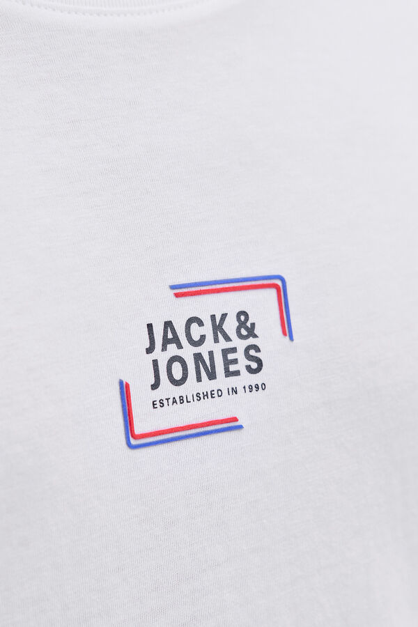 Jack & Jones T-shirt com logo na frente branco