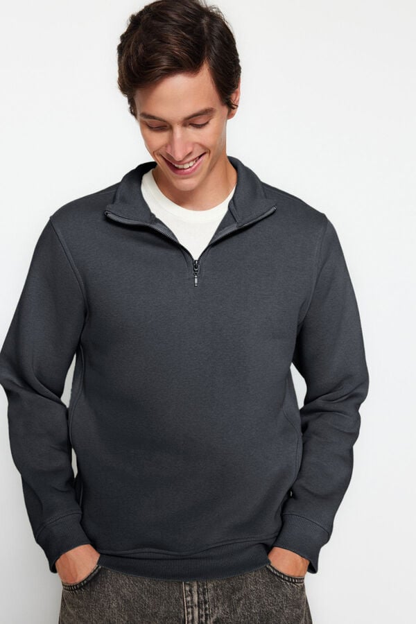 Trendyol Sweatshirt com capuz cinzento