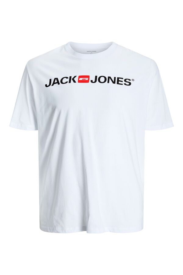 Jack & Jones PLUS T-shirt de manga curta com logo branco