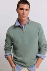 Springfield Basic funnel neck jumper green