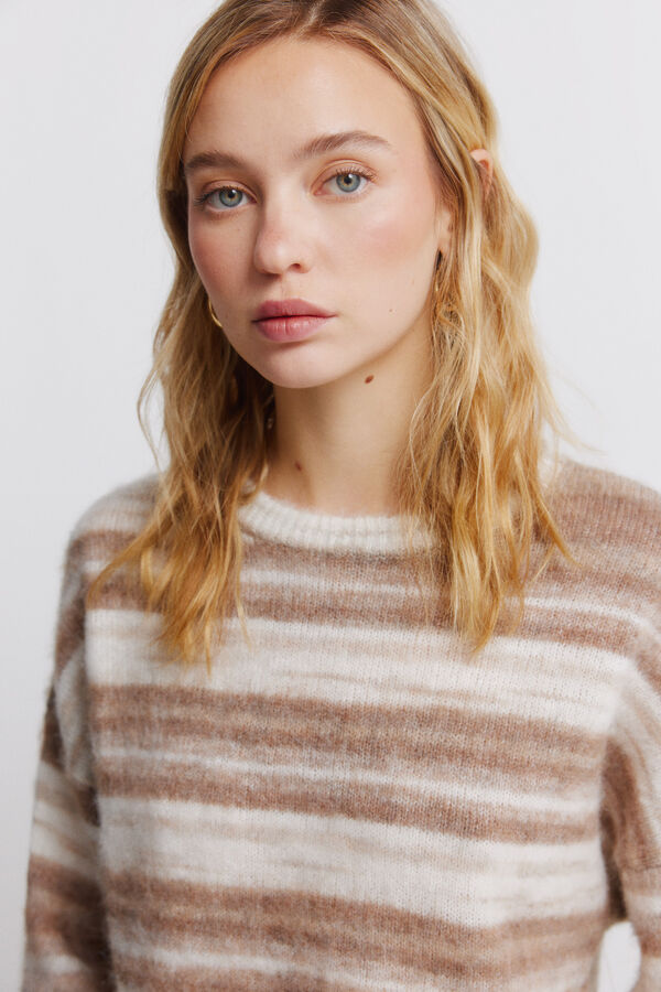 Springfield Camisola riscas degradadas cru