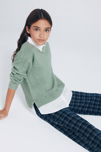 Springfield Kids Blusa tipo camisa para menina.