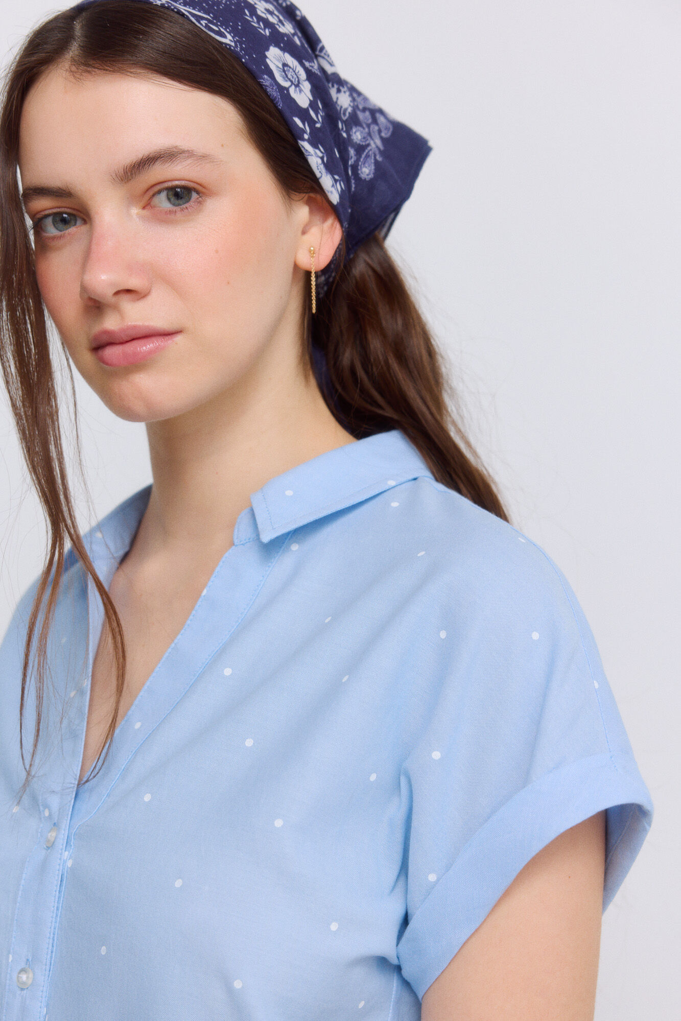 Springfield Blusa gola de lapela