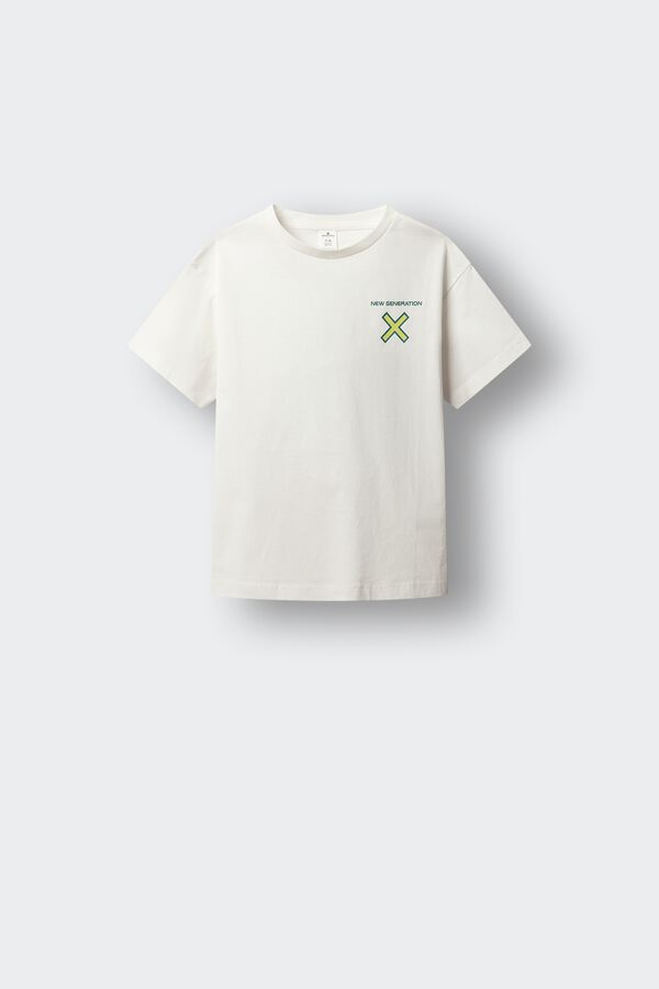 Springfield Kids T-shirt de manga curta mosaico crian&ccedil;a bege