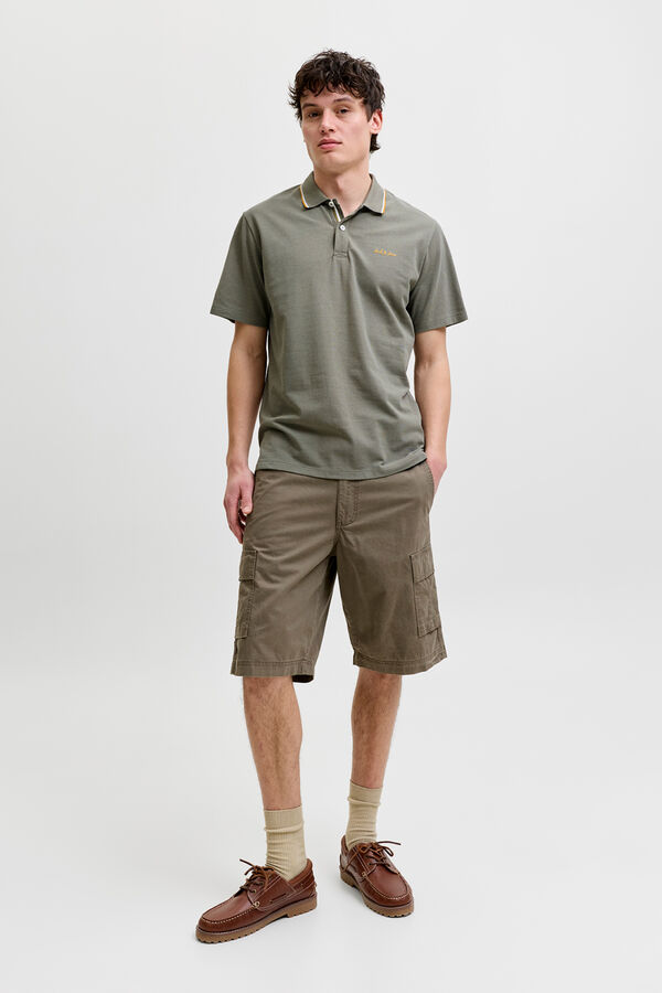 Jack & Jones Polo em piqu&eacute; com logo estampado