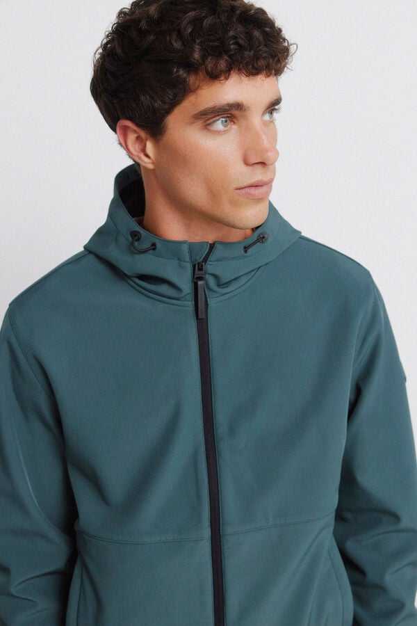 Springfield Jaqueta softshell com capuz. azul