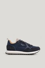 Pepe Jeans Sapatilhas retro de pele azul
