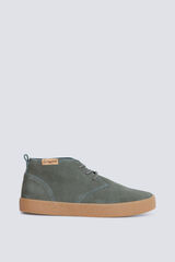 Springfield Botim em couro croute macia cinzento