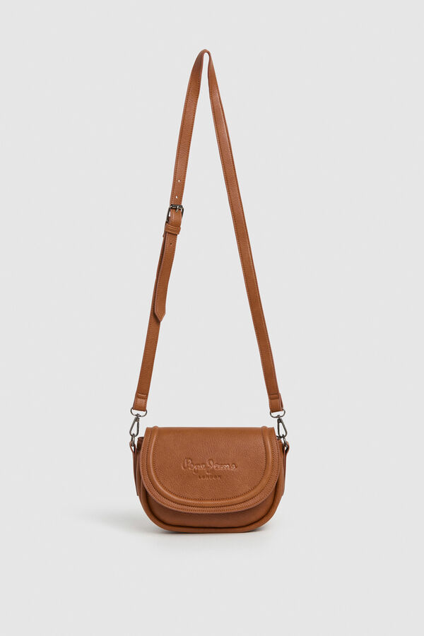 Pepe Jeans Bolso Efecto Piel Con Solapa nude
