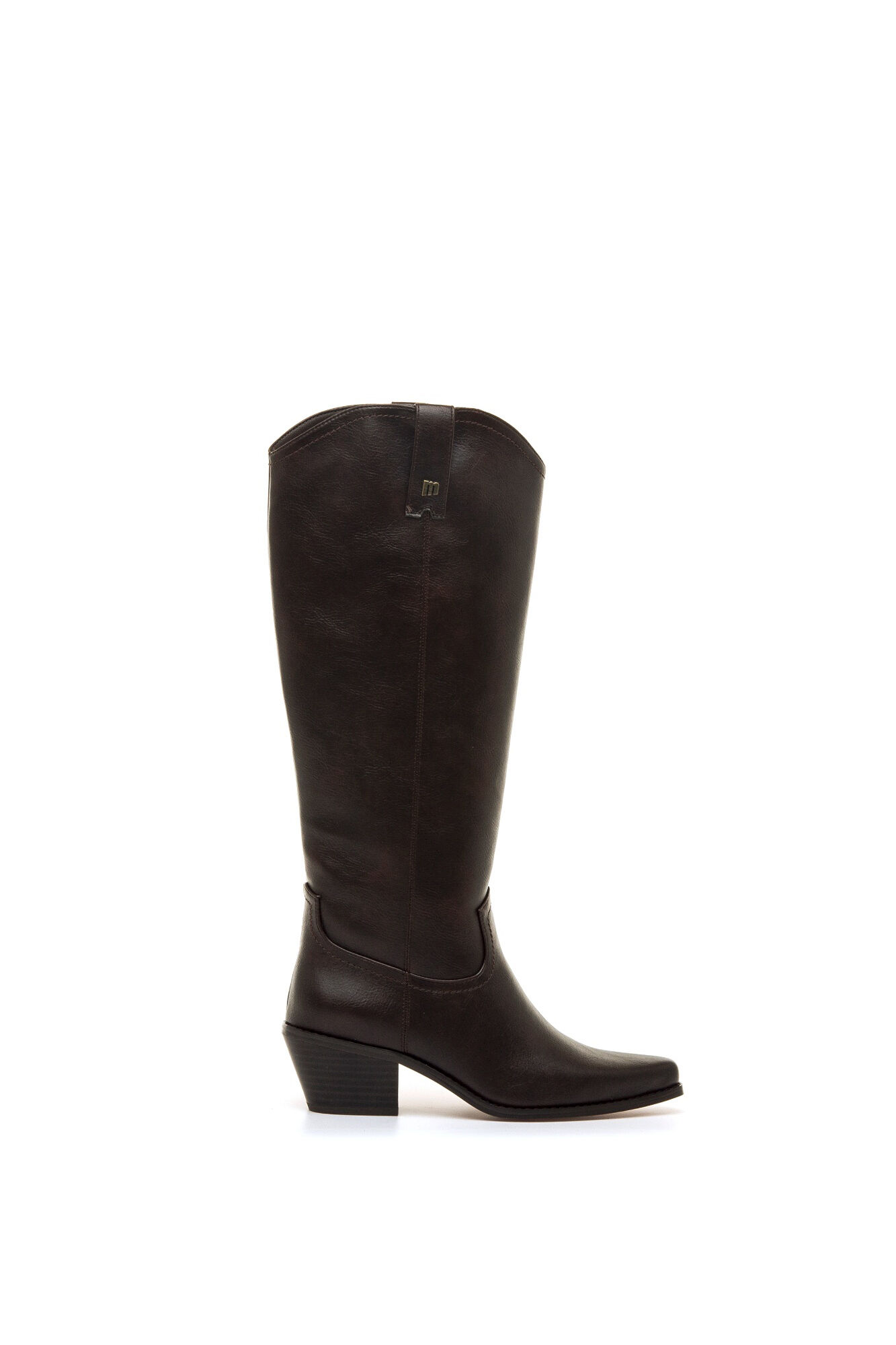 MTNG Botas cowboy de cano alto com salto largo