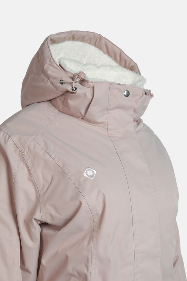 Izas Belvis com casaco acolchoada impermeável rosa