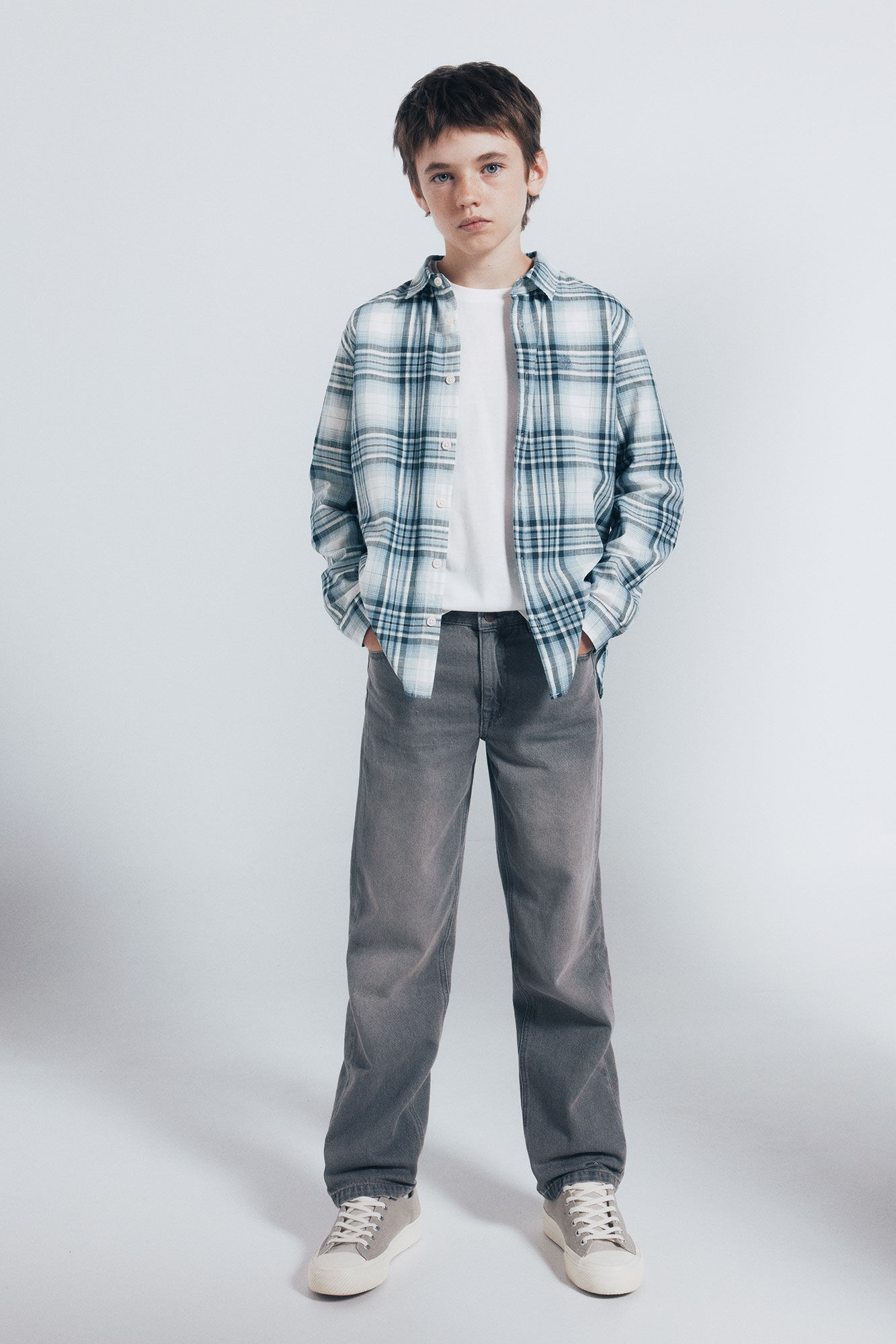 Springfield Kids Camisa xadrez lenhador para meninos