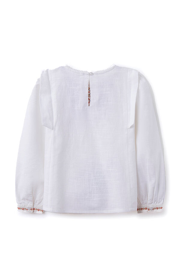 Springfield Girls' embroidered blouse white