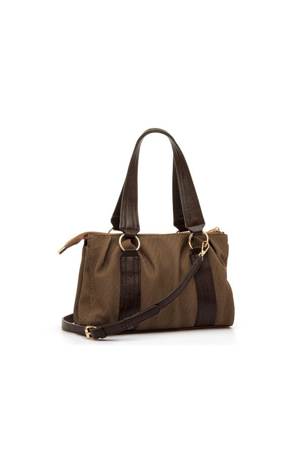 MTNG Mala tote bag com detalhes met&aacute;licos cru