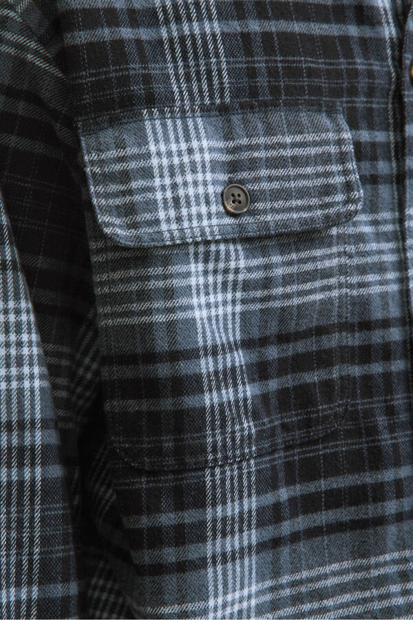 Jack & Jones Sobrecamisa xadrez cinzento