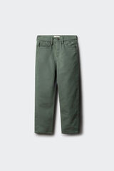 Springfield Kids Calça amarela slim fit de 5 bolsos para meninos verde