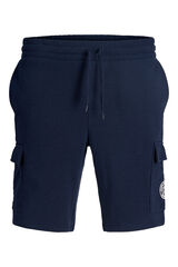 Jack & Jones PLUS Short felpa cargo azul
