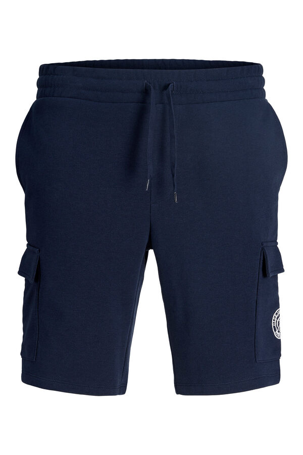 Jack & Jones PLUS Short felpa cargo azul