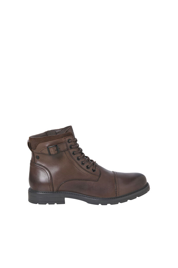 Jack & Jones Botas altas de couro castanho