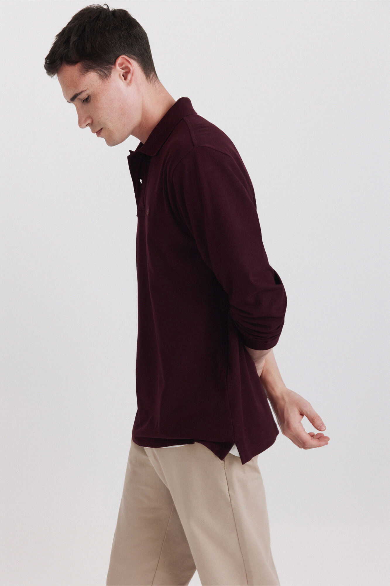 Springfield Polo piqu&eacute; manga comprida regular fit