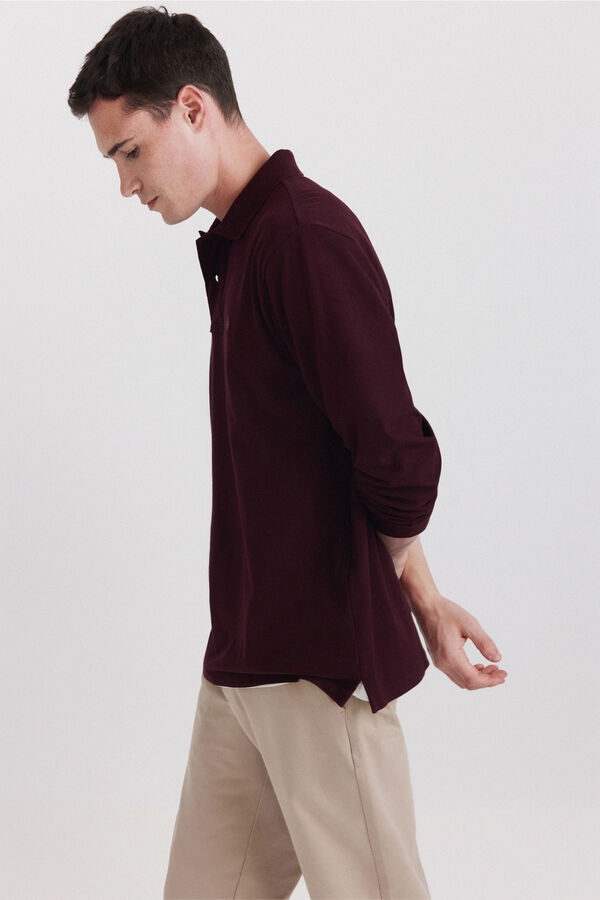 Springfield Polo piqu&eacute; manga comprida regular fit estampado
