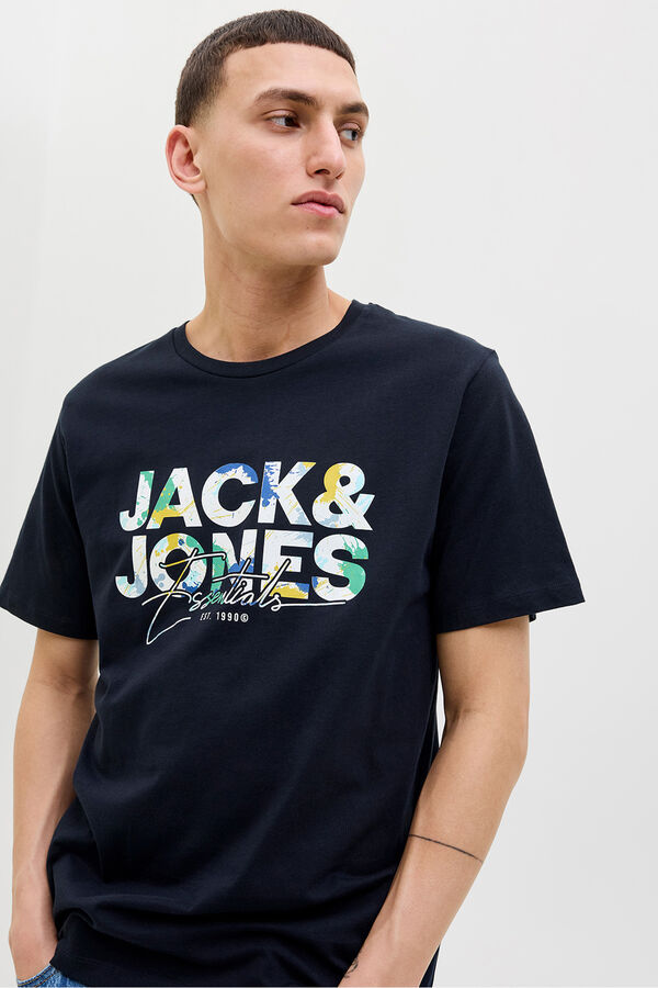 Jack & Jones Regular fit printed t-shirt blue