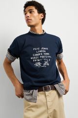 Pepe Jeans Graphic short sleeve T-shirt blue