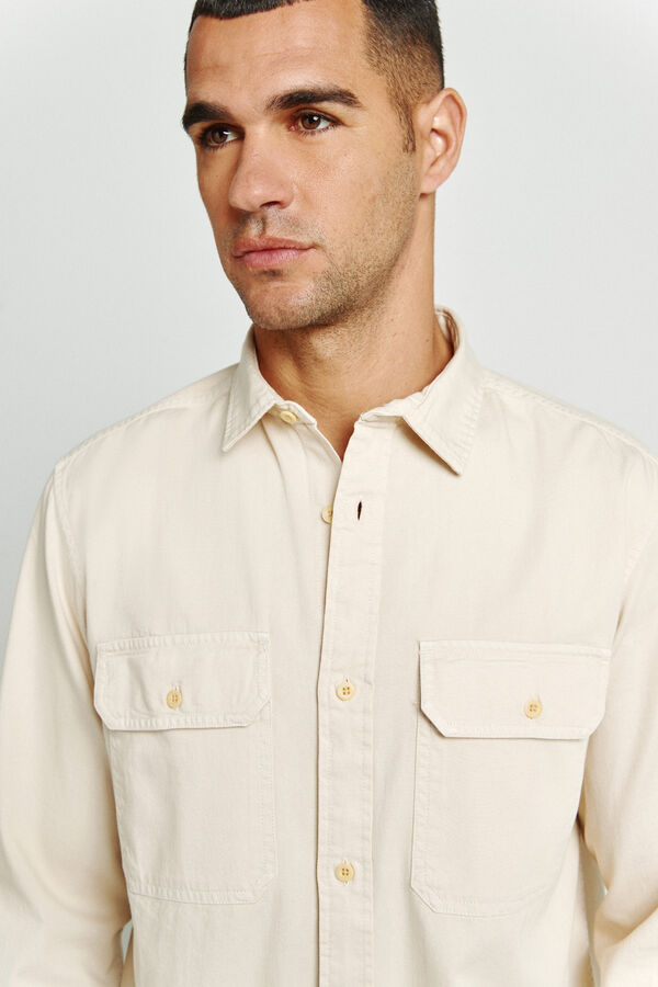Jack & Jones Camisa de sarja regular fit cinzento