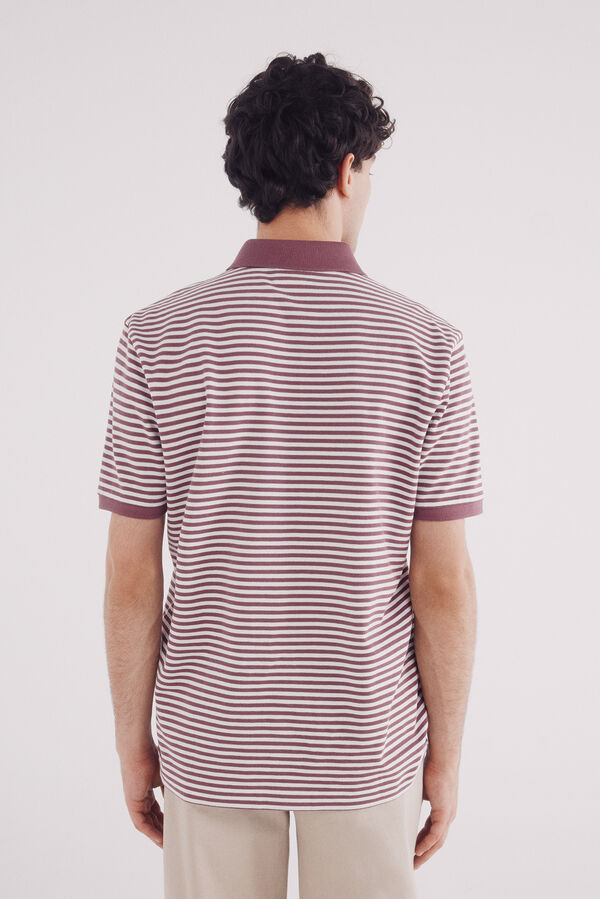 Springfield Polo piqué básico riscas regular fit vermelho