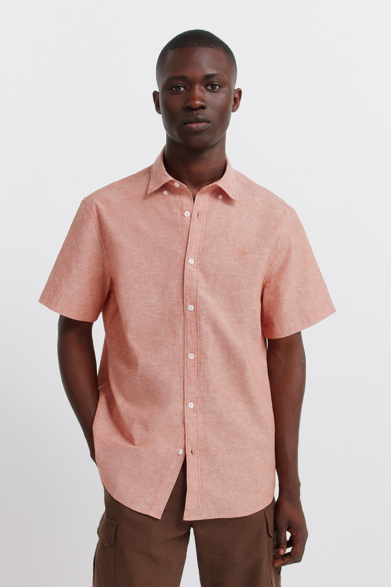 Springfield Camisa manga corta lino